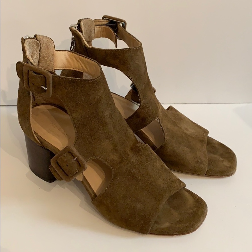 Rag & Bone Brown 'Matteo' Block Heel Sandals 5/35 - image 1